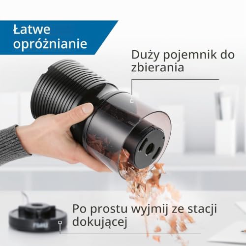 Dahle 00210-14410 Elektryczna Temperówka, Czarny, 8 mm – 11 mm