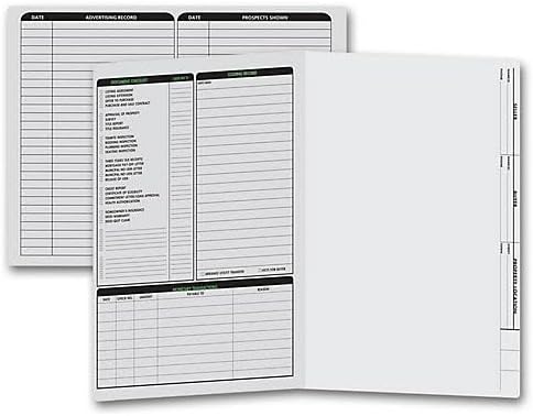 Letter Size Real Estate Listing Folder Grey - 50 Folders