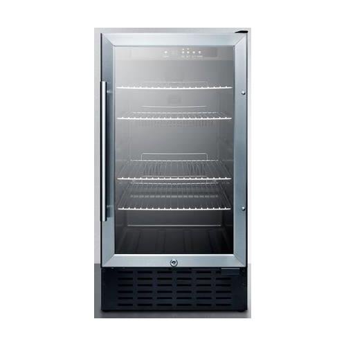 Summit Appliance Scr1841bada 18 ADA Compliant Commercially Approved Beverage Center W/ 2.7 Cu. Ft Capacity 4 Adjustable Chrome Wire Shelves Automatic Defrost Lock & Reversible Door In Stainless Steel on Fridge.com - View 2