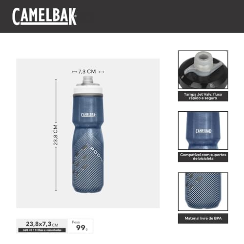 Image of CamelBak Podium Chill Water Bottle 21oz, Navy Perforated