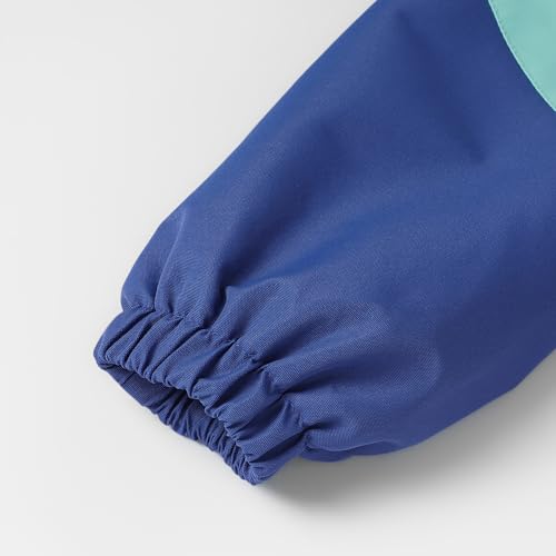 Image of MGEOY Boys Girls Rain Jacket Lightweight Waterproof Hooded Fleece Lined Raincoat Windbreakers for Kids