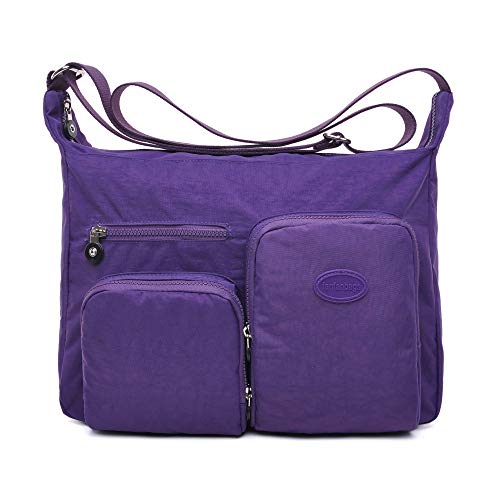 Efanliu Bolso Bandolera Mujer Grande Impermeable Nylon Bolsos de Universidad Mujeres Crossbody Mensajero Grandes,Morado Efanliu Bolso Bandolera Mujer Grande Impermeable Nylon Bolsos de Universidad Mujeres Crossbody Mensajero Grandes,Morado