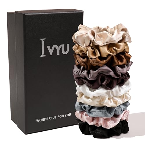 Image of Hair Ties Small Scrunchies for Women's Hair Scrunchies Both for Thick Hair or Thin Hair Curl Hair No Crease Ponytail Holder No Hurt Your Hair