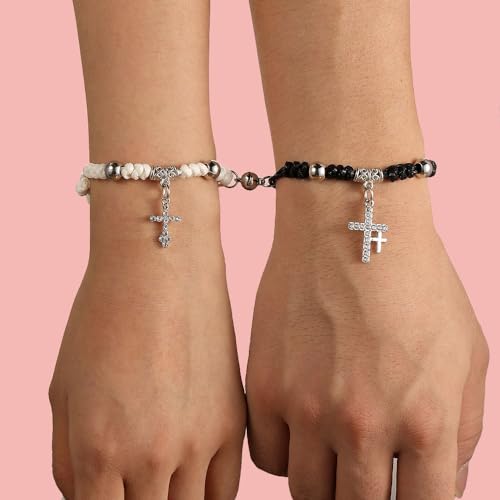 Matching Bracelets for Girlfriend Boyfriend, Couples Bracelets for Her Him, Matching Bracelet for Couples, Friendship Bracelets for Best Friends, Christmas Birthday Valentines Gifts for Women Men2