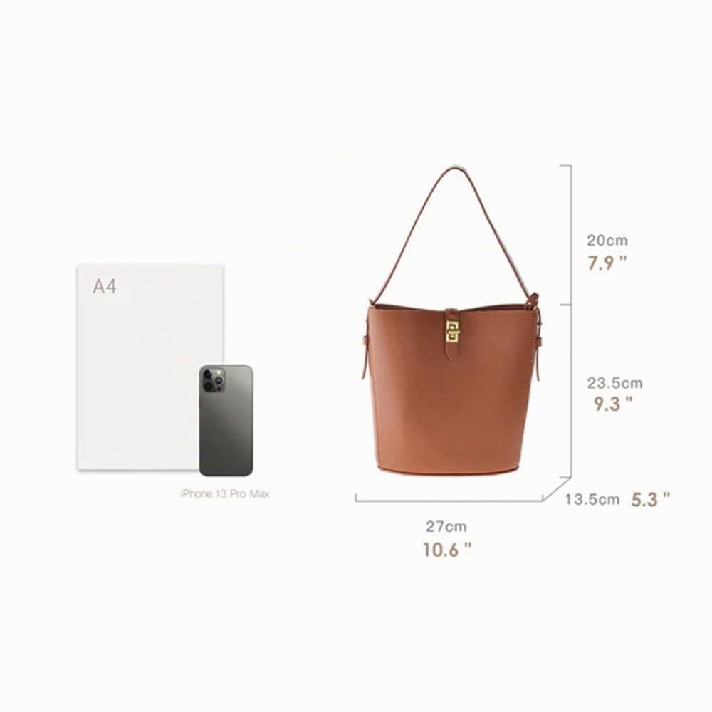 POPSEWING Kit de Bricolage de Sac à Bandoulière Seau en Cuir, avec Kit de Couture, Fait Main pour Maman Petite Amie, Cadeau d'Anniversaire de Noël (Marron)