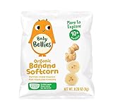 Baby Bellies Organic Softcorn Baby Snack, Banana, Pack of 7 Individual Snack Packs