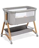 Ktaxon 5 in 1 Baby Bassinet Bedside Sleeper, Rocking Bedside Bassinet