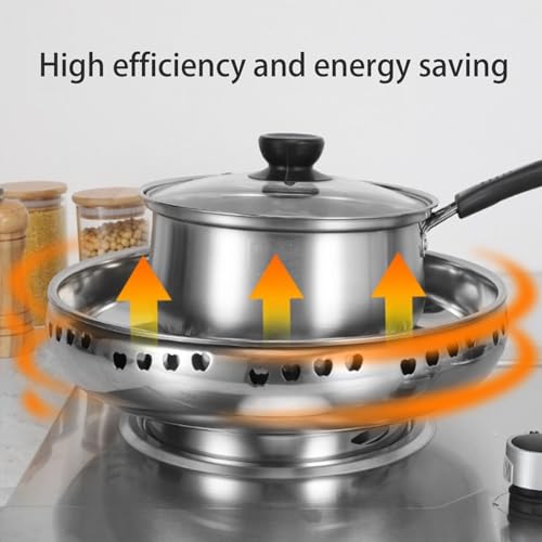 Support de wok coupe-vent en inox pour économie d'énergie de cuisson - 4