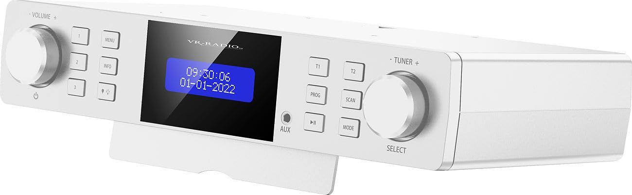 VR-Radio Digitalradio: Unterbau-Küchenradio DAB+/UKW, RDS, Wecker, Timer, LCD-Display, AUX (Unterbau Radio, DAB Küchenradio, Badezimmer)