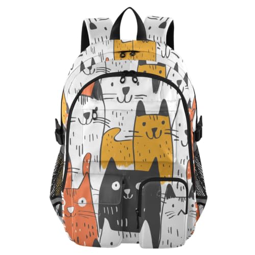 Mochila de viaje grande ligera de gatos para portátiles sin sufrir peso