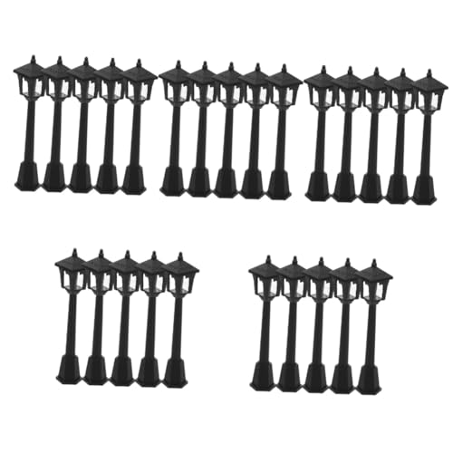 ifundom 25 Piezas Mini Farola Micro Paisaje Farola Miniatura Modelo De Luz De Calle Mini Decoración De La Micro Paisaje Luz Decoración Farola para Pequeña Accesorio De Mesa De