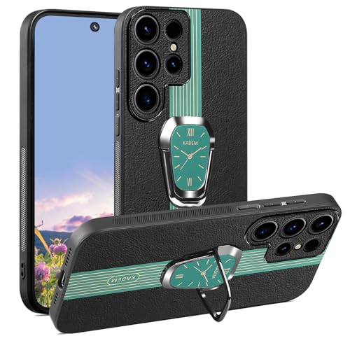 Coque fine pour Samsung S23 Ultra résistante aux chocs étui cuir noir