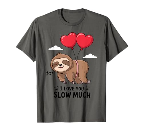 Ich liebe dich, langsam, viel Faulheit, Lazy, Valentinstag, Jungen, Mädchen T-Shirt