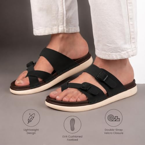 Image of Men's Slip-on Sandals with Double Buckle