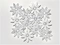Daisy Flower 10"x12" Carrara with Marble Thassos Polished Mosaic Tile for Kitchen Backsplash Bathroom Wall Flooring Shower (5 Sheets)