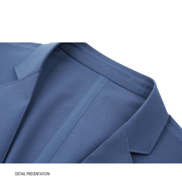 Men's Light Summer Suit Jacket Lightweight Fashion Blazer Anti-Wrinkle Slim Solid Lapel Suit4