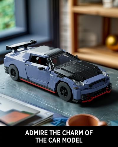 Image of Nifeliz GTRS-35 Sports Car Building Set, 1:14 Scale Collectible Model Set for Display, Gift for Adult Car Enthusiasts (1323PCS, NF10285)