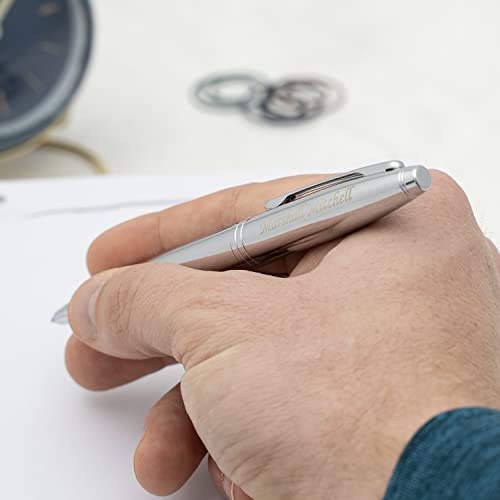 Dayspring Pens Personalized Cross Pen | Cross Calais Ballpoint Pen, Lustrous Chrome. Custom Engraved With Your Name Or Message. Gift For A Man Or Woman. At0112-1. Customized #TOP5