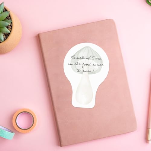 Image of Mushroom Shaped Sticky Note Pad Assortment /Set of 3 / Watercolor Style / 2.6875 inch x 3.8125 inch Whimsical Sticky Notes / 50 Sheets Per Pad /Made in The USA