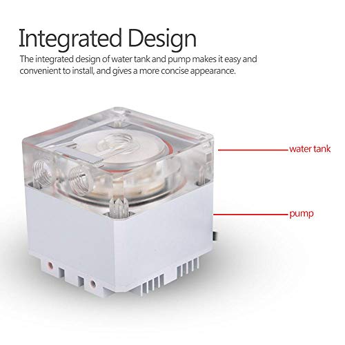 Richer-R CPU Water Cooling Pump, 3.5m Head, 800L/H Flow, 3000RPM, PC Compatible, Desktop, White - Image 2