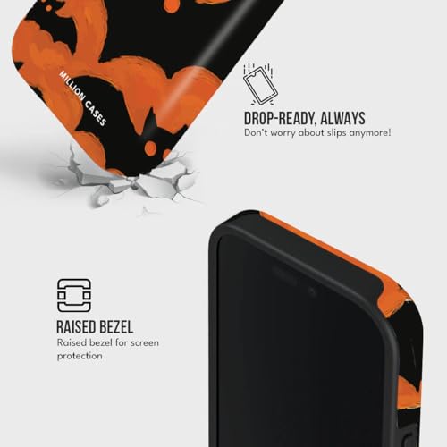 Image of MILLION CASES Back Cover Case for iPhone 15 Pro Scratch Resistant Anti-Slip Polycarbonate Shockproof Protective Durable Hollow Wing Crystal Case for Men & Boys