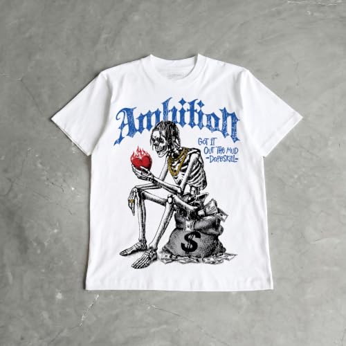 Image of DopeSkill Graphic Tee Streetwear Hip Hop Hypebeast Street Style Unisex T-Shirt Sneaker Colour Matching Shirts Horror Skeleton