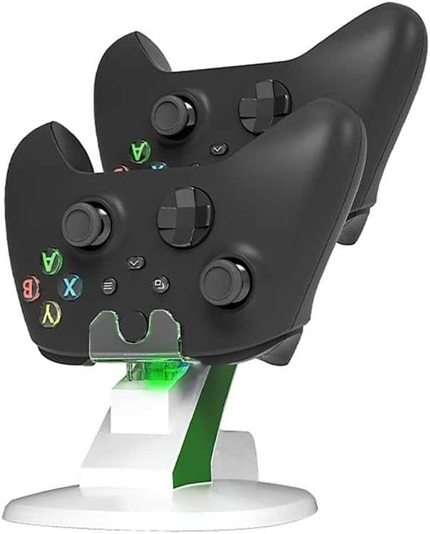 Dual Controller Charger Dock - Stazione di ricarica rapida con archiviazione efficiente per più controller di gioco