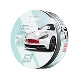 WEICA Car Wax White Solid for White Cars, Carnauba Car Wax Kit Cleaner, Car Waxing Scratch Resistance Auto Ceramics Coating 180g with Free Waxing Sponge and Towel-White