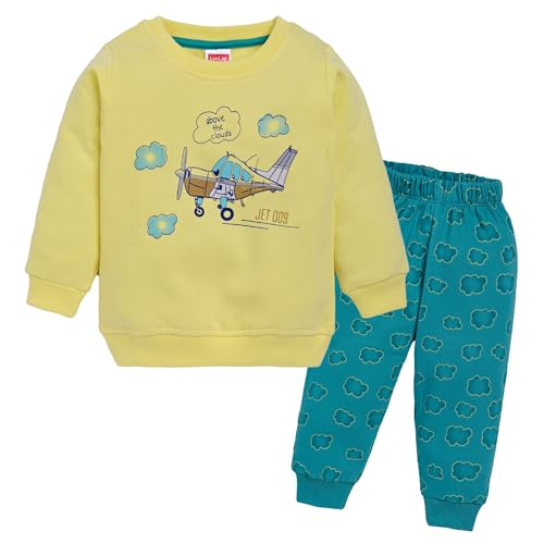 Image of LuvLap Baby Boys Full Sleeve Sweatshirt & Pyjama Set