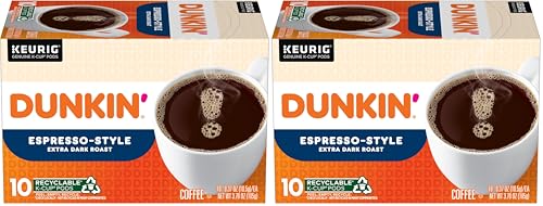 Image of Dunkin' Donuts Donuts Espresso Style K Cup Pods, 7.2533 oz (Pack of 2)
