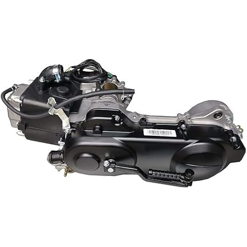 X-PRO 50cc GY6 Moped Engine 4-Stroke Single Shock Auto with CVT Transmission, Electric/Kick Starter, Long Case