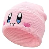 JILANI HANDICRAFT Kid-by Beanie Cute Anime Hat Kawaii Accessories Beanie Slouchy Embroided Face Knit Hats for Adult (Acrylic, Pink)