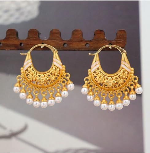 Indian Bollywood Boho Earrings For Women.Drop Earrings Pearl Earrings for Women3