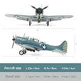 SEBUNAS 1/72 Scale Douglas SBD Dauntless Fighter Model Classic WWII U.S. Fighter Military Metal Diecast Aircraft Model Kit for Adult Collection or Gift