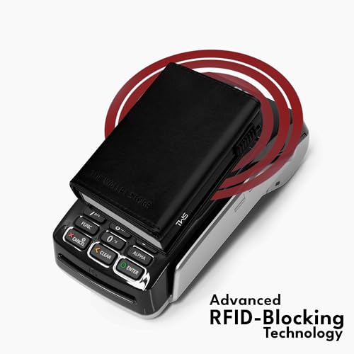 Image of The Wallet Store Men Aluminium Defender Rfid Protected Wallet Cardholder | Pop-Up Card Holder | Scan Proof | Case | Up To 8 Cards | Credit & Debit Card Holder (Black)