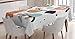 Ambesonne Animal Tablecloth, Cartoon Style Illustration Tribe of Sloths Smiles Sleeping Lazy Does Yoga with Words, Dining Room Kitchen Rectangular Table Cover, 52