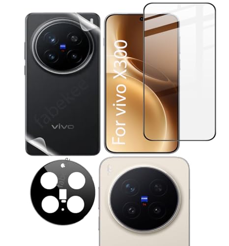 Image of Tempered Glass Screen Protector Compatible for Vivo X300 5G | Front And Back Screen Guard With camera lens protector (Combo)