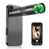 【望遠とマクロ一体化】 APEXEL 10Xスマホ望遠レンズ 200mmスマホマクロレンズ 遠距離撮影も細部撮影もできる 超高コスパ 最新EDレンズ採用超 コンパクトで軽量 持ち運び易い 使用簡単主流のスマホに対応する（TM10-iPhone17専用ケース付き）