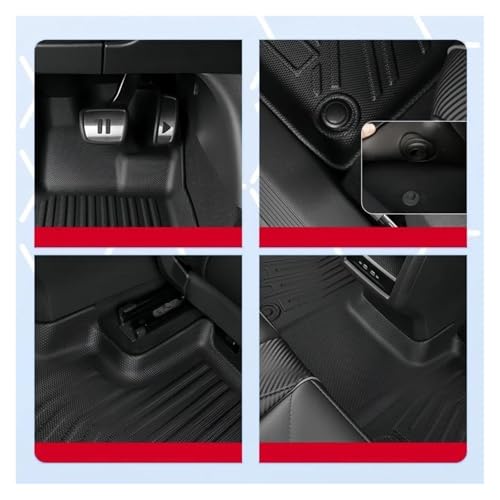 Tapis de sol VW Polo imperméables avec bords hauts toutes saisons