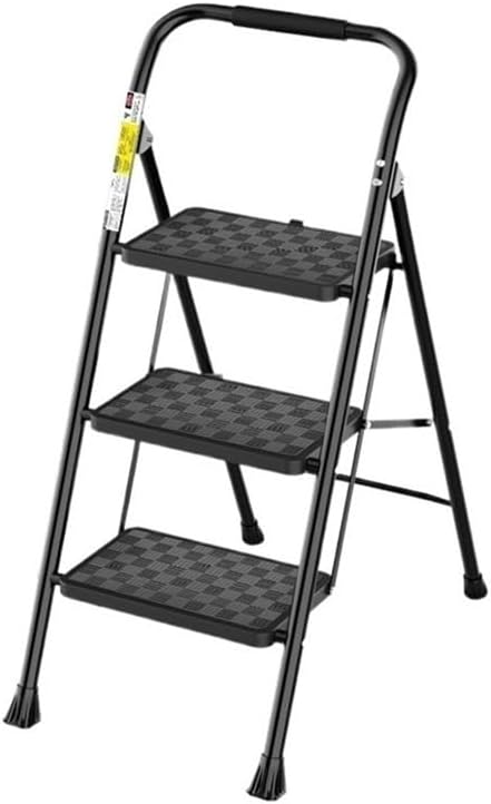 Folding Ladder 3 Step Ladder Stool for Adults Folding Step Stool with Cushioned Handle with Wide Pedal Folding Step Stool