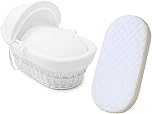 Newborn Oval Moses Basket Mattress, White Quilted, 75 x 28 x 4 cm, Soft Support, Reversible, Allergy Friendly, Fits Mamas & Papas Mothercare