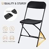 SEALAMB 12 Pack Black Plastic Folding Chairs, Indoor Outdoor Commercial Foldable Stackable Folding Chairs for Home Office Party Wedding Events, 350lb Weight Capacity - Image 7