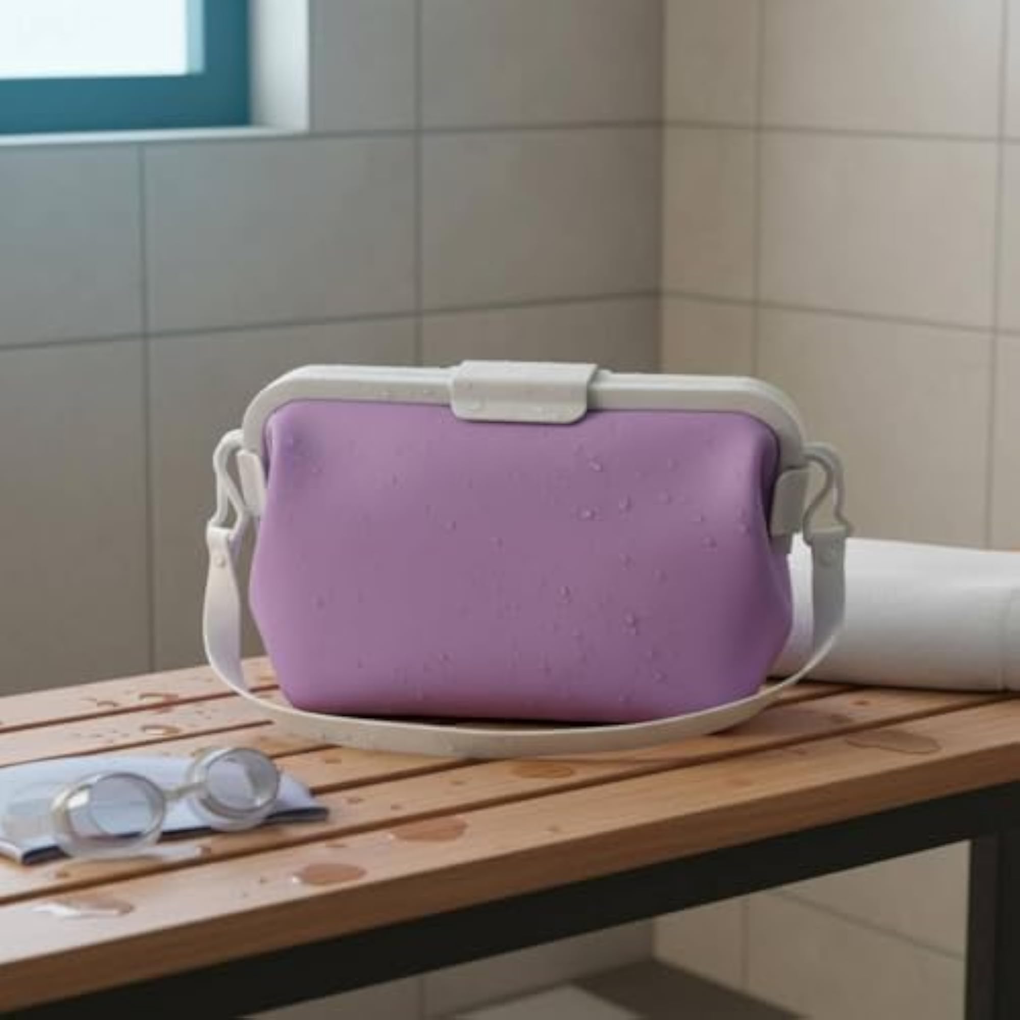 Waterproof Toiletry Bag for Swimmers, Dark Blue