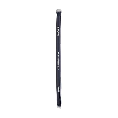 Lune+Aster Eye Definer Duo Brush  Brocha de maquillaje de ojos de doble punta para aplicar delineador de ojos, mezcla sombra de ojos. Fabricado con