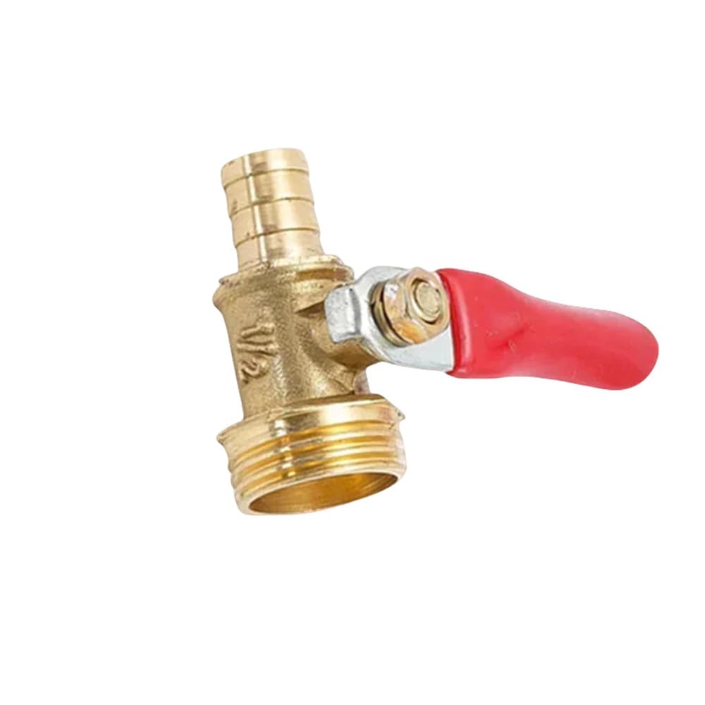 10 sztuk mosiężny zawór kulowy 1/8'' 1/2'' 1/4'' męski gwint łącznik złącze miedziane złączka adapter 6-12mm wąż Barb, 3/8"