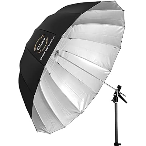 Glow Easy Lock X-Large Deep Silver Fiberglass Umbrella (65") Cover