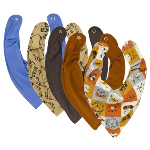 Kit 5 Babador Bandana Bebê Impermeável, Premium Eternizare