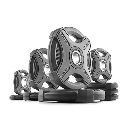 XMark 95 lb Set Signature Plates, One-Year Warranty, Olympic Weight Plates, Cutting-Edge Design