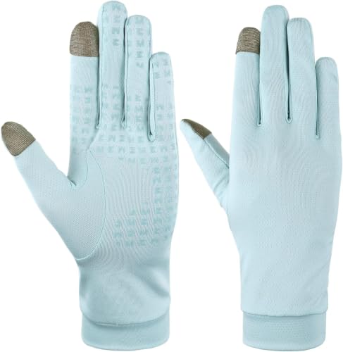 Gants de conduite anti-UV UPF50+ pour la randonnée et le golf en été bleu M