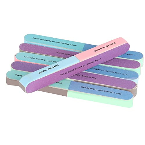 6 Piezas Lima de UñasProfesionales y Pulidor de Uñas para Manicura Resistentes al Desgaste y Lavables Adecuadas para Uso en Hogar y El Salón